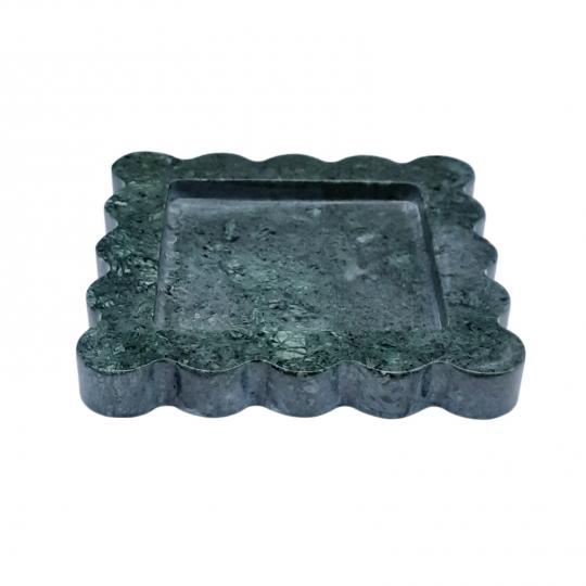 Elegant Rectangular Green Marble Tray